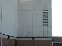 Professional building cleaned, before and after.