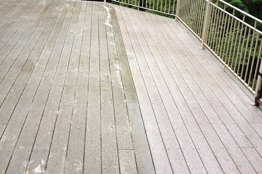In-Process Residential Composite Deck Before and After